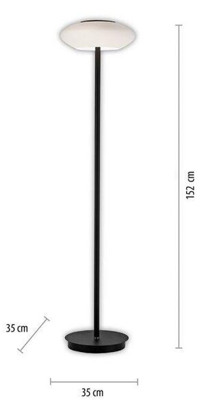 Paul Neuhaus Stojací LED lampa Q-ETIENNE 27,5W, v. 152 cm, Smart Home, CCT 2700-5000K Barva: Černá