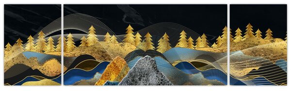 Obraz - Zlaté hory (170x50 cm)