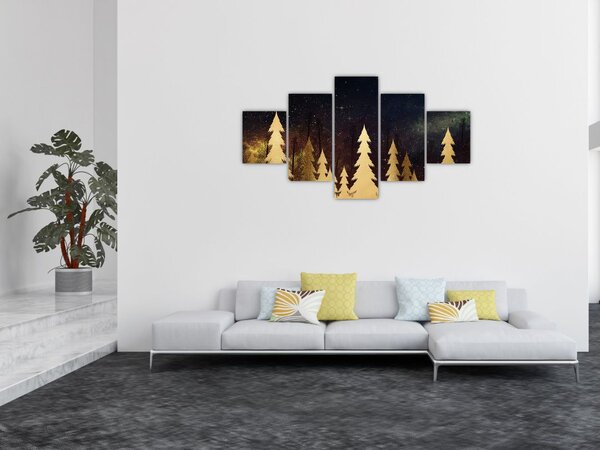 Obraz - Zlatá noc (125x70 cm)