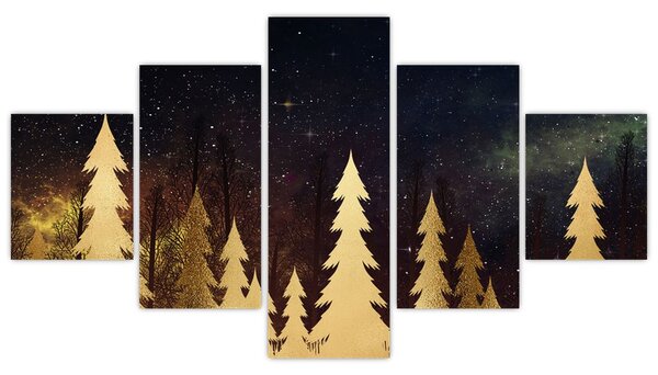 Obraz - Zlatá noc (125x70 cm)