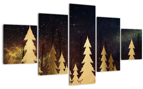 Obraz - Zlatá noc (125x70 cm)