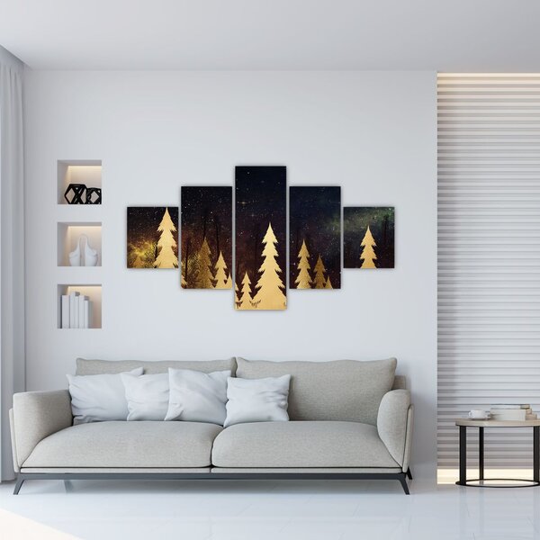 Obraz - Zlatá noc (125x70 cm)