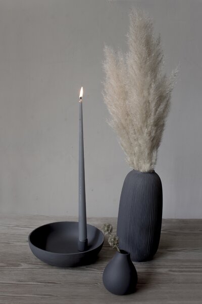 Storefactory Scandinavia Keramický svícen Lidatorp XL - Dark Grey SF101