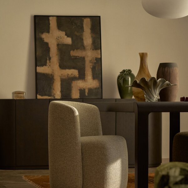 Kave Home Béžovo-zelený abstraktní obraz Emeri 100 x 80 cm
