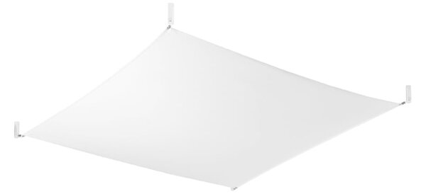 Stropní svítidlo Luna, 1x bílé textilní stínítko, (105 cm)