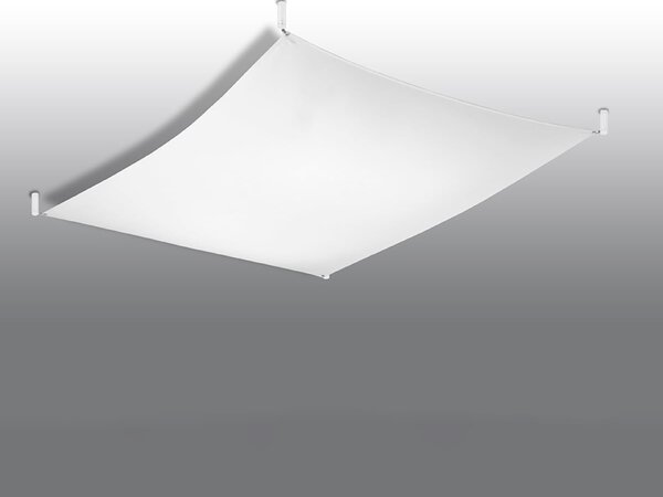 Stropní svítidlo Luna, 1x bílé textilní stínítko, (130 cm)