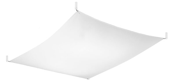 Stropní svítidlo Luna, 1x bílé textilní stínítko, (130 cm)