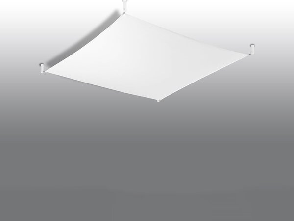 Stropní svítidlo Luna, 1x bílé textilní stínítko, (105 cm)