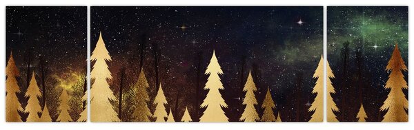 Obraz - Zlatá noc (170x50 cm)