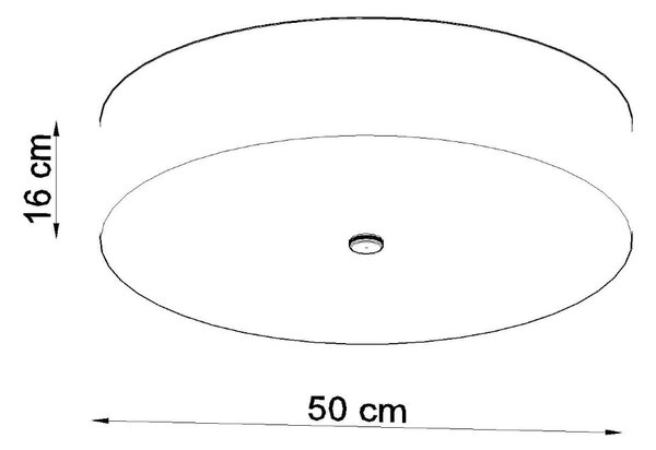 Stropní svítidlo Skala, 1x černé textilní stínítko, (bílé sklo), (fi 50 cm)