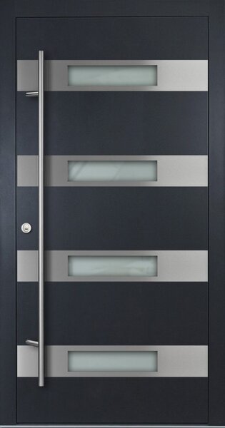 Vchodové dveře s ocelovým opláštěním FM Turen model AC06 , Dekor: Antracit