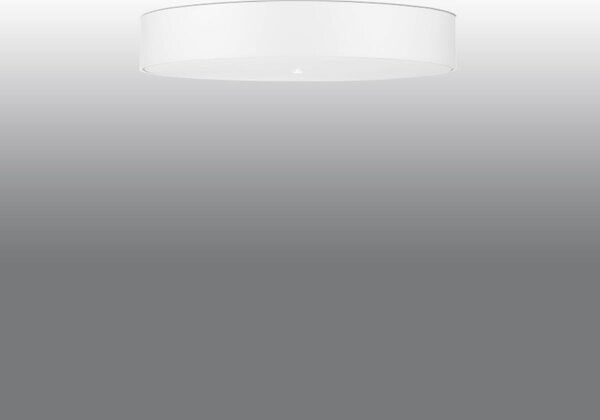 Stropní svítidlo Skala, 1x bílé textilní stínítko, (bílé sklo), (fi 80 cm)