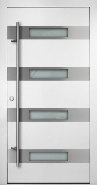 Vchodové dveře s ocelovým opláštěním FM Turen model AC06 , Dekor: Bílá