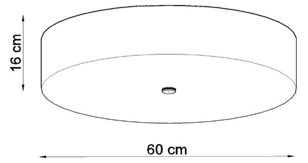 Stropní svítidlo Skala, 1x černé textilní stínítko, (bílé sklo), (fi 60 cm)