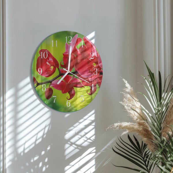 Skleněné hodiny na stěnu Orchidej zsob-fi30-00087133