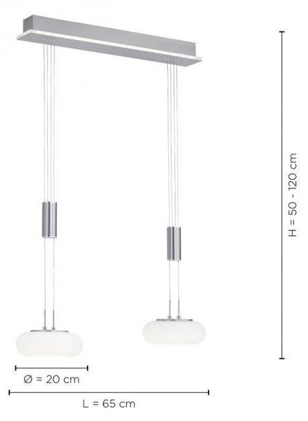 Paul Neuhaus Závěsné LED svítidlo Q-ETIENNE 25,5W, d. 65 cm, CCT 2700-5000K Barva: Mosaz