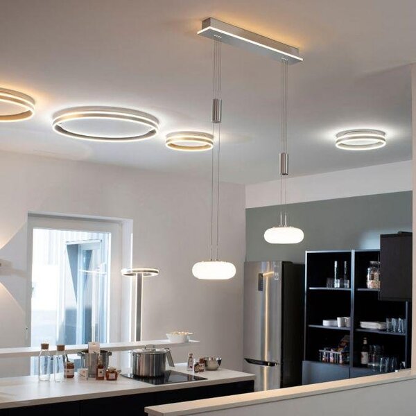 Paul Neuhaus Závěsné LED svítidlo Q-ETIENNE 25,5W, d. 65 cm, CCT 2700-5000K Barva: Mosaz
