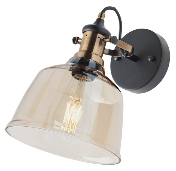 Smarter 01-1380 LARRY - Naklápěcí nástěnná lampička, foukané sklo v jemně krémové barvě