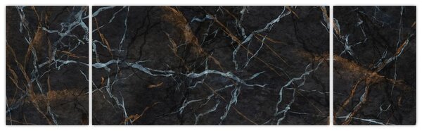 Obraz - Černý mramor (170x50 cm)