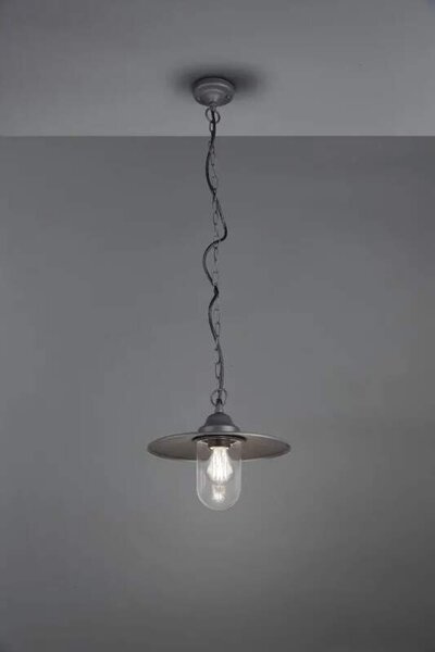 Trio Leuchten 301760142 BRENTA - Antracitové retro svítidlo závěsné + Dárek LED žárovka (Závěsný venkovní lustr na řetězu)