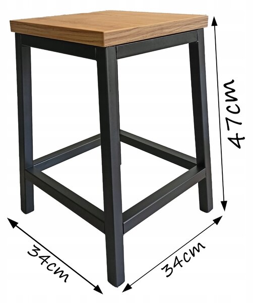 Stolička SUPLITEM černá 47 cm