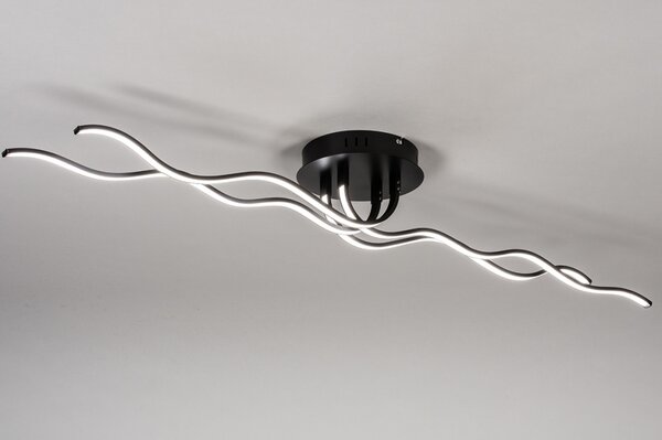 Nástěnné nebo stropní designové LED svítidlo Asconno Black (LMD)