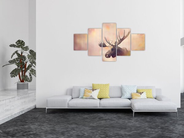 Obraz - Los v podzimním listí (125x70 cm)