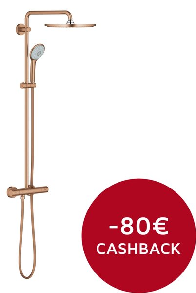 GROHE Euphoria System 310 - Sprchový systém s termostatem na zeď, kartáčovaný Warm Sunset 26075DL0