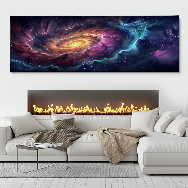 Obraz na plátně - Galaxie Risierre FeelHappy.cz Rozměr obrazu (Šířka x Výška): 60 x 20 cm