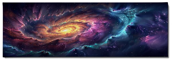 Obraz na plátně - Galaxie Risierre FeelHappy.cz Rozměr obrazu (Šířka x Výška): 60 x 20 cm