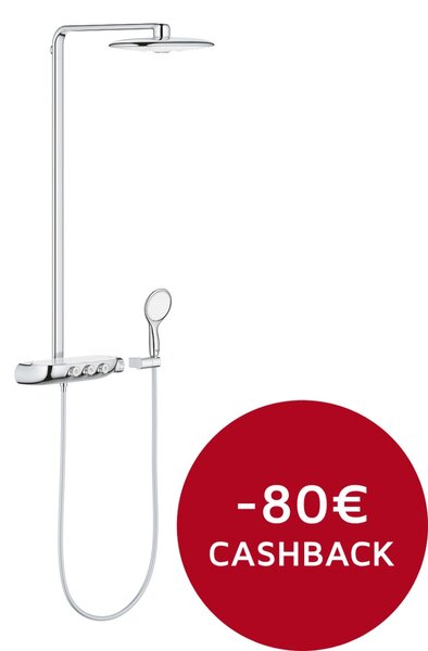 GROHE Rainshower System SmartControl Duo 360 - Sprchový systém s termostatem na zeď, měsíční bílá 26250LS0