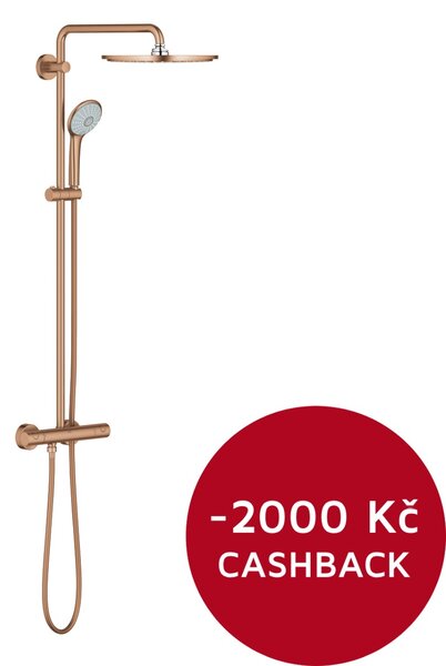GROHE Euphoria System 310 - Sprchový systém s termostatem na zeď, kartáčovaný Warm Sunset 26075DL0