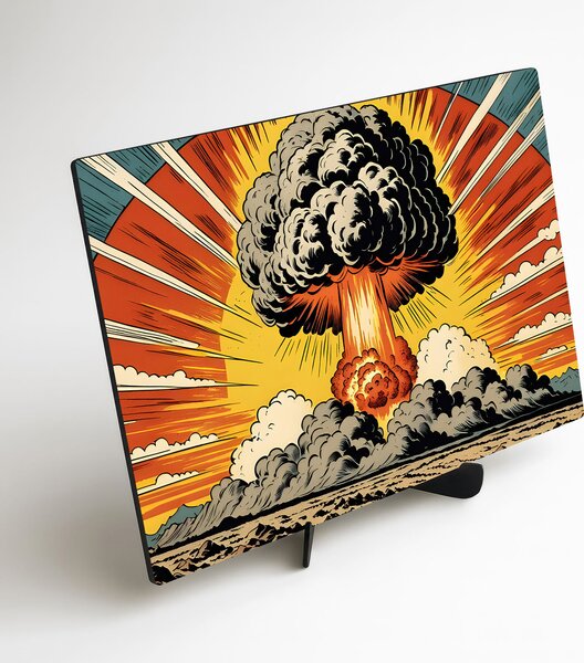 DUBLEZ | Pop art obraz - Atomový hřib | UV tisk, Premium