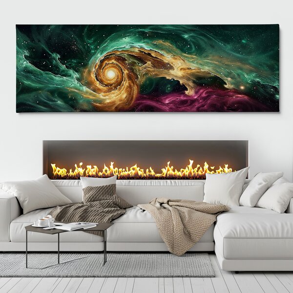Obraz na plátně - Galaxie Cosmeo FeelHappy.cz Rozměr obrazu (Šířka x Výška): 60 x 20 cm
