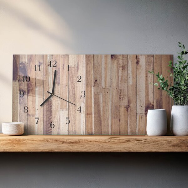 Skleněné hodiny horizontální Dřevěné desky zsppc-60x30-00295367