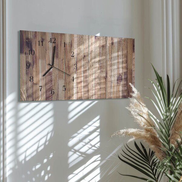 Skleněné hodiny horizontální Dřevěné desky zsppc-60x30-00295367