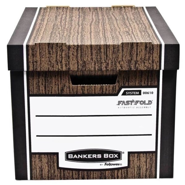 Archivační kontejner Fellowes Bankers Box Woodgrain 2 ks/bal, hnědá