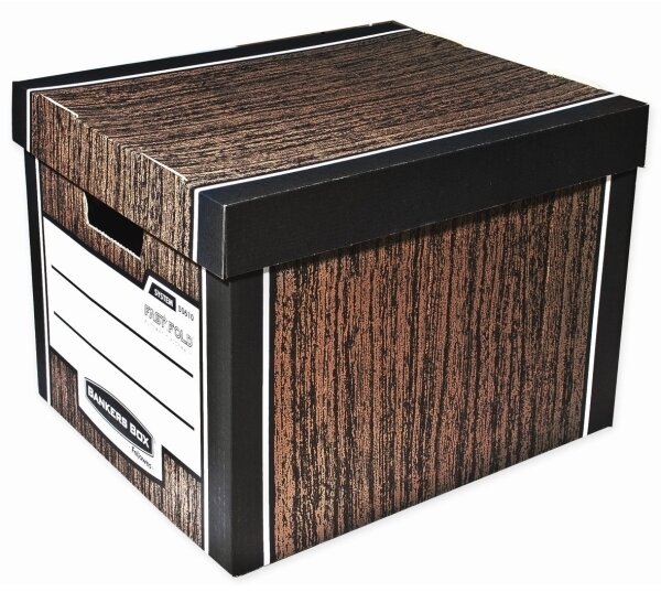 Archivační kontejner Fellowes Bankers Box Woodgrain 2 ks/bal, hnědá