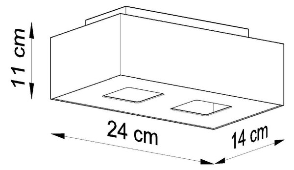 Stropní svítidlo Mono 2, 1x bílé/černé kovové stínítko