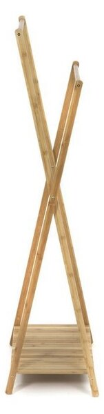 Bambusový věšák na oblečení Compactor Bamboo, dvojitý, hnědá