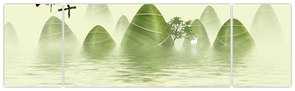 Obraz - Údolí zelených hor (170x50 cm)