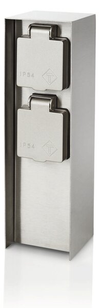 17108/47/46 Rock venkovní zásuvkový sloupek 23cm IP44, nerezové