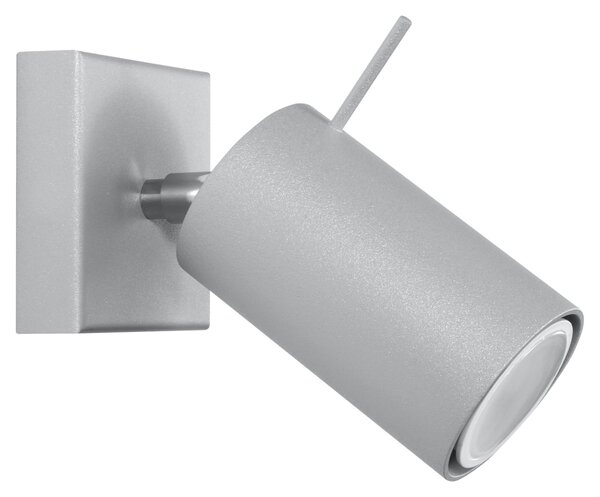 Bodové svítidlo Ring, 1x šedé kovové stínítko, (možnost polohování)