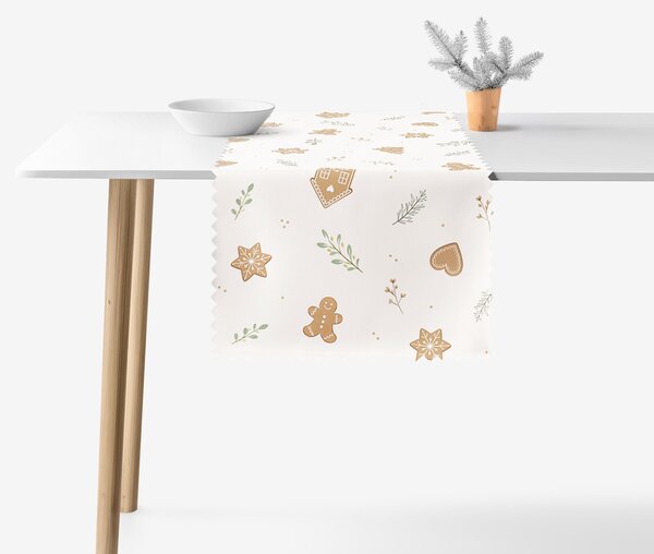 Goldea vánoční běhoun na stůl teflonový - vánoční cukroví 50x140 cm