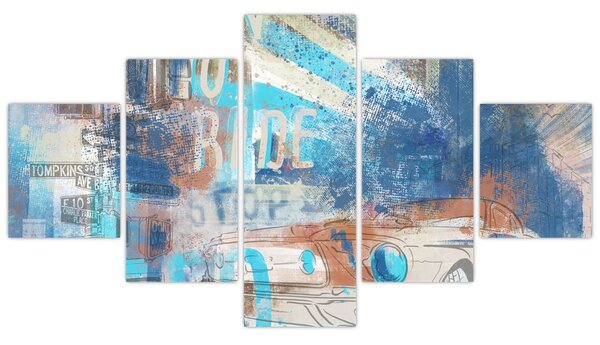 Obraz - Zrozen k jízdě, modré tóny (125x70 cm)