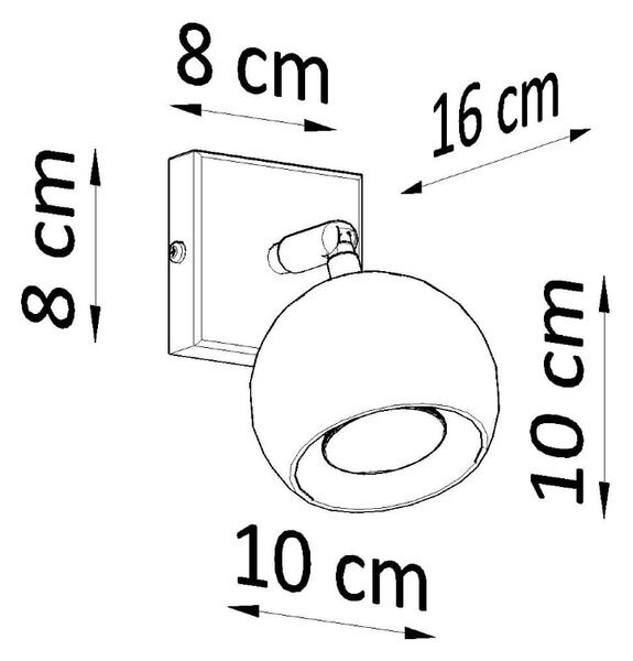 Bodové svítidlo Oculare, 1x černé kovové stínítko, (možnost polohování)