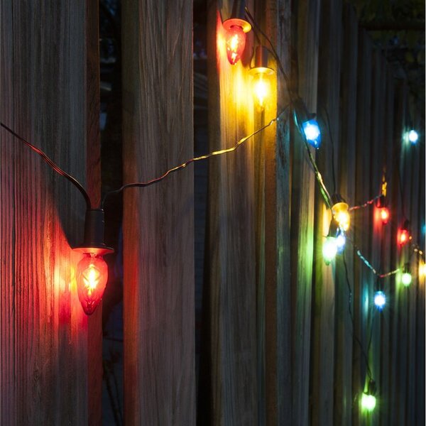 Exihand venkovní souprava Šiška barevná, 20x LED 2200K, černý kabel, trafo, 19m