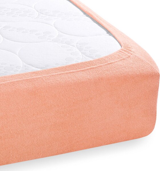 Froté napínací prostěradlo na vysokou matraci FR-005 Světle broskvové 80 x 200 - výška 30 cm