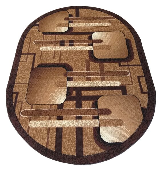 Makro Abra Oválný kusový koberec BCF Alfa 16 hnědý Rozměr: 200x300 cm