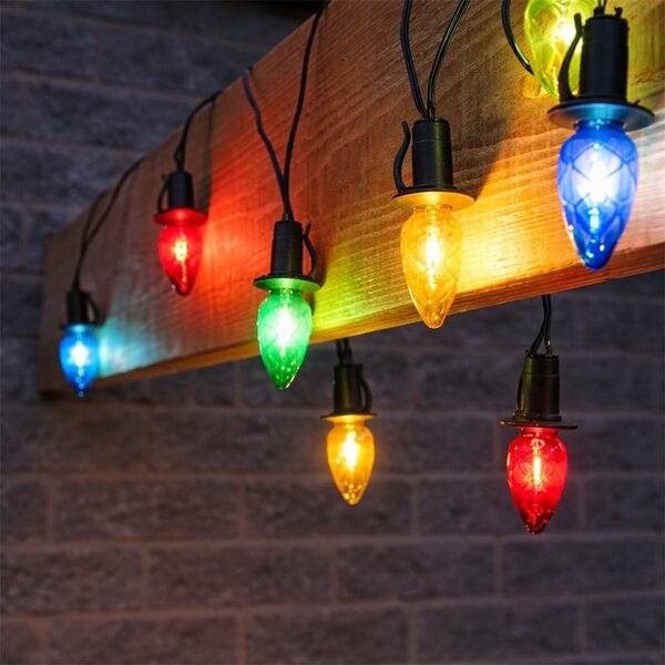 Exihand venkovní souprava Šiška barevná, 20x LED 2200K, černý kabel, trafo, 19m